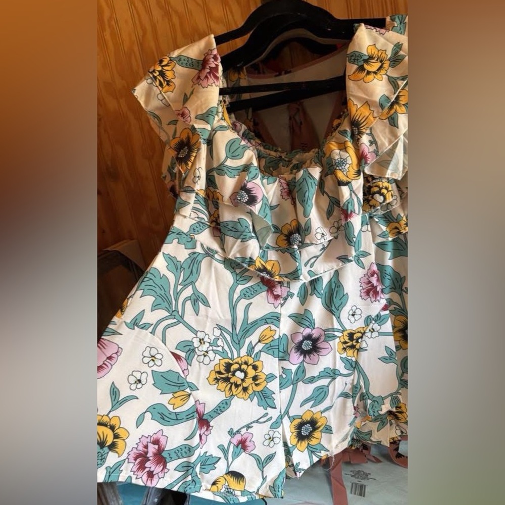 Floral Ruffle ROMPER
